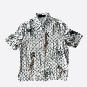 Louis Vuitton Chapman Brothers Cream Monogram Silk Shirt